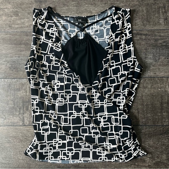 Vintage 90s/00s black and white patterned top - Picture 1 of 6